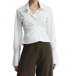 NEW ANNA QUAN thea twist shirt in swan